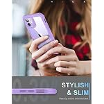 41sbfEeKsdS. SS150 FUNMIKO-Compatible-for-iPhone-12-Pro-CaseiPhone-12-Case-with-Screen-Protector-Built-inMilitary-Grade-Pass-21-ft-Drop-Test-Protective-Phone-Case-for-iPhone-1212-Pro-61-Cover-Lavender-Purple