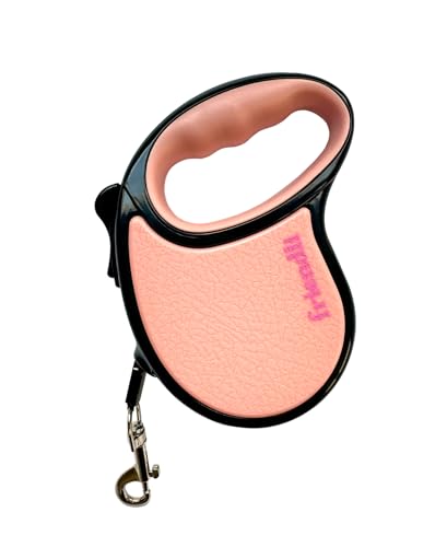 Friendli Bubblegum Pink Retractable Small Pet Leash, Small – 10ft, Durable & Lightweight, Tangle-Free, Easy to Use, Comfortable Grip, Ideal for Outdoor Adventures, Perfect for Small Pets