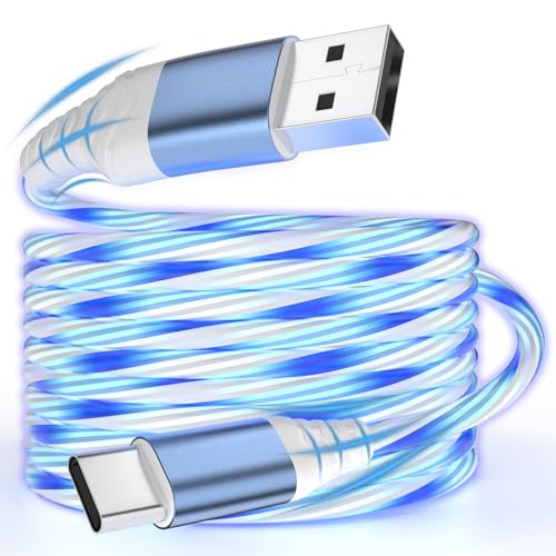 Atsidexa USB C Flowing LED Charging Cable, Light Up Fast