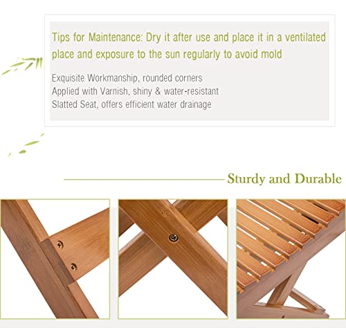 Loypp Folding Bamboo Stool For Shower, Leg Shaving And Foot Rest, Natural Bamboo Folding Stool, Folding Bamboo Shower Seat, Fully Assembled, 12 Inch High #TOP6