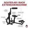 Titan Fitness Seated Ab/Back Extension Machine, Upper Body Abdominal Lower Back Machine, 220 LB Plate-Loaded Capacity, Core and Strength Training Workouts, Home Gym Machine