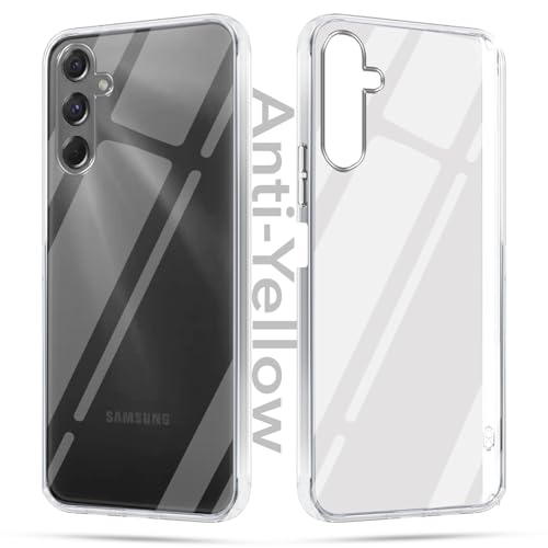 Image of Jkobi Lifetime Anti-Yellow Clear Back Cover Case for Samsung Galaxy F34 5G (Sleek Hard Crystal | Shockproof and Camera Protection)