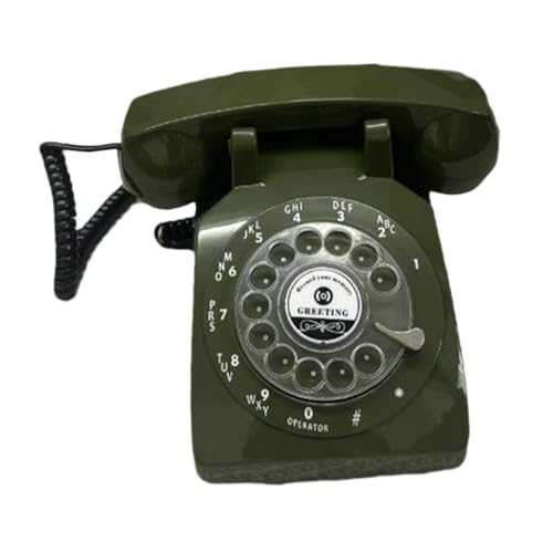 Teléfono retro giratorio grabador para bodas verde miniatura 7