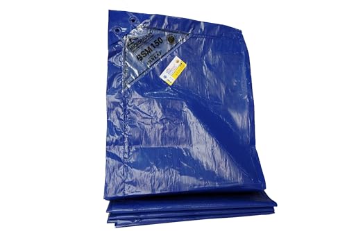Image of Multilayer Premium 120GSM Waterproof Tarpaulin for Outdoor Roofing, Green House Covering, Fumigation Covering, Truck Covering etc (Blue, 24X18)