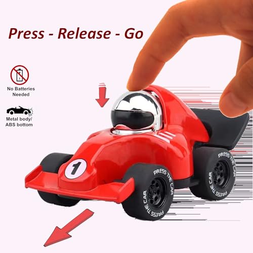 Set de 4 autos de juguete de aleación presionables 1:64 miniatura 2