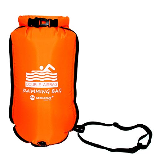 Ruiuzi Swim Buoy Boyas Natación - La boya para Nadadores y triatletas de Aguas Abiertas para Abiertas Aguas Nadadores Entrenamiento o competición (Orange)