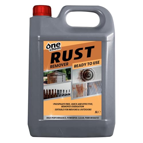 One Chem Rust Remover, 5 Litre, Advanced Acidic Formula for Metal Surfaces, Multi-Metal Treatment