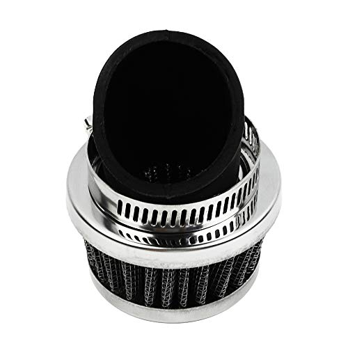 Image of 35mm Air Filter for CRF50 50cc 70cc 90cc 110cc 125cc Dirt Bike Go Kart ATV | 45 Degree Angled, with Clamp-On, Fits NST SunL Kazuma Baja Coolster Taotao Buyang, Bent Rubber Tube Air Cleaner