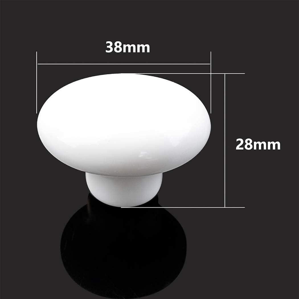 Maniglie per ante di armadi, 10 pomelli per cassetti rotondi in ceramica, maniglie per cassetti, pomelli rotondi per porta per camera dei bambini, camera da letto, armadio, armadio, guardaroba, rosso