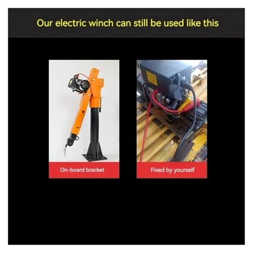 Winche eléctrico 3000LBS con control por cable 12V miniatura 5