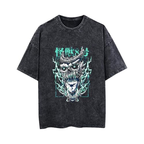 GO2COSY Anime Kaiju No. 8 T-Shirt Retro Tee Shirt Hibino Kafka Short Sleeve Shirt
