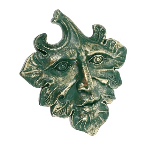 Healifty Placa Mural Del Hombre Verde Artesanal De Resina Verde Para Decoración De Pared, Ambiente Interior y Jardín, Adorno Multifuncional Para Hogar y Oficina