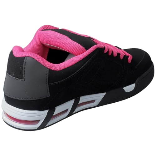 Zapatillas de skate para mujer cómodas y resistentes DC Shoes Command en negro y rosa 2