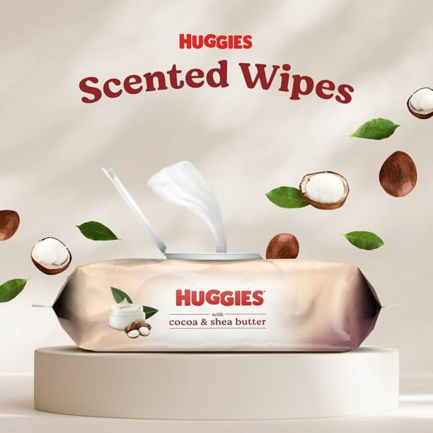 Miniatura 7 de Paquete de 2 toallitas para el cuidado de la piel sensible con cacao y manteca de karité, 1 paquete abatible (56 toallitas), toallitas ligeramente