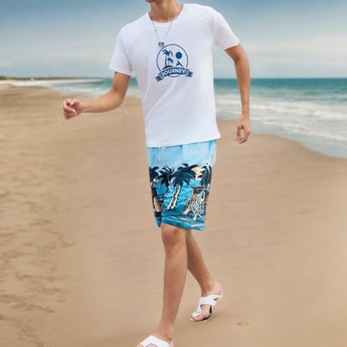 Men's Swim Trunks Quick Dry Beach Shorts Bathing Suit Elastic Waistband Summer Swimsuits2