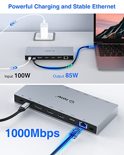 Docking Station, TOTU 15 in 1 USB C Docking