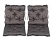 La Mer Mal Lot de 2 Coussin Coussin d'assise et Dossier Fauteuil env. 50 x 98 x 8 cm Coussin, Gris, 50 x 98 x 10 cm