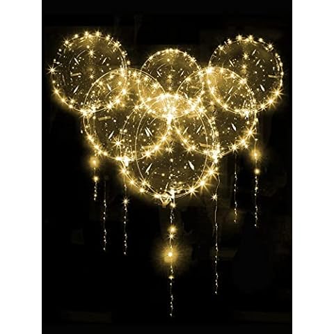 Light Up Balloons, 10 Packs 20 Inches Led Bobo Balloons with 10ft Lights for Valentines Day Wedding Christmas Birthday Party Decoration Cover