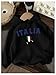 RoseSeek Women's Italia Flag Letter Graphic Oversized Hoodies Trendy Sweatshirt Fall Fashion Outfits Pullover Black Large