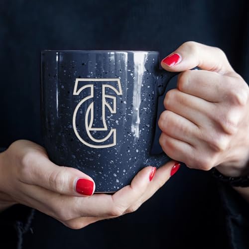 Tasse à café en céramique mouchetée Texas Longhorns Dad avec gravure laser durable