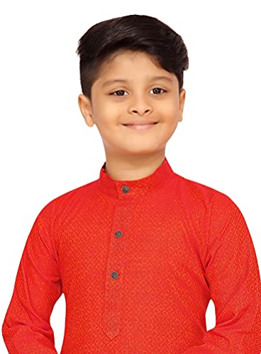Image of BABA AND BABY Boy's Cotton Kurta Pyjama Set