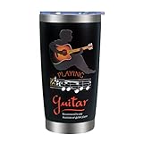 LanHong Guitar Gifts Tumbler Cup 20 oz - Travel Tumbler Mug with Lid - Stainless Steel Insulated Guitar Tumbler Mug - Guitar Coffee Mug Music Guitar Gifts for Men Musicians Guitar Players
