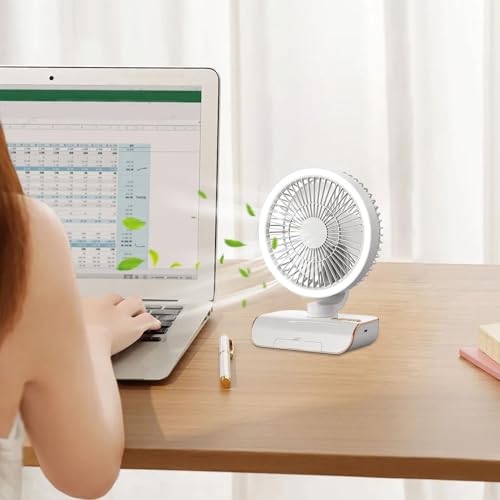Ventilateur mural à télécommande oscillant à 5 vitesses avec éclairage LED