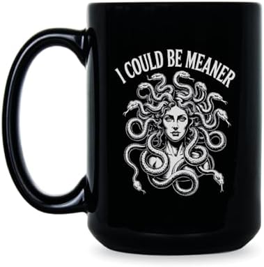 LIBBY'S BENCHMARK27 DESIGNS I Could Be Meaner Mug Medusa Coffee Cup image 4