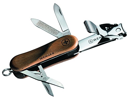 Wenger Nagelknipser EvoWood Schweizer Messer, Mehrfarbig, One Size