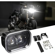 4 LED Headlight Cool White Motorcycle LED Headlight with DRL Hi/Lo Beam LED Driving Light 12V Waterproof LED Headlight for Motorcycle UTV Truck Vehicles Car1 Pack-