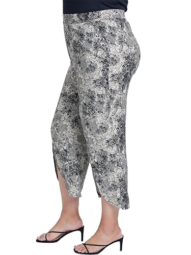 Women's Plus Size Linen Lounge Pant with Front Slip-Sale2