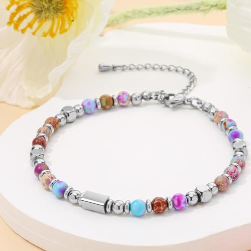 Image of Desimtion Healing Natural Stone Bracelets for Women Girls, Sometimes You Forget You're Awesome -Christmas Gifts for Women Teen Girls, Best Friend Birthday Gifts for Women Friendship Bracelets