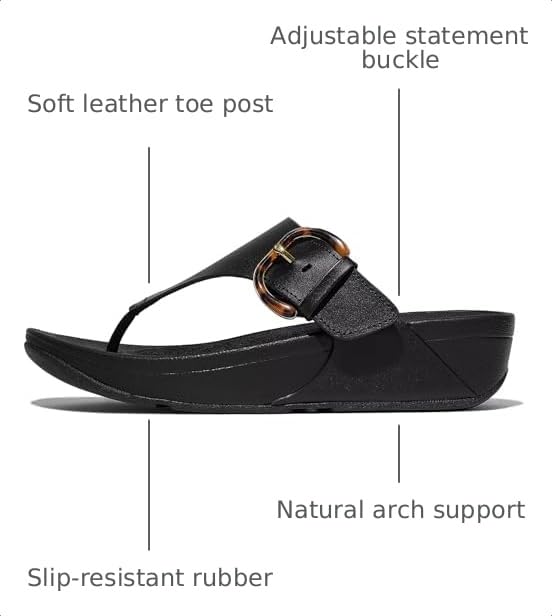 Image of FitFlop Women's, Lulu Resin Buckle Thong Sandal