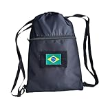 Mochila Saco Versátil Academia Corrida Caminhada Treino com Fecho de Contato Frontal para Fixar Emborrachados e Bolso Extra para Uso Diário