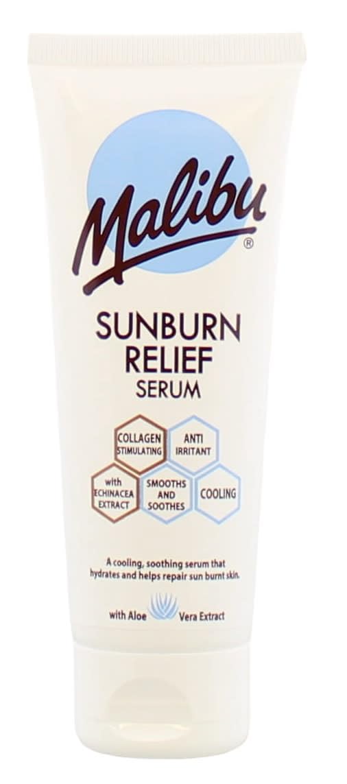 Malibu Sun After Sun Sunburn Relief Serum, Cooling & Soothing Moisturising Serum with Aloe Vera, Vitamin E & Allantoin, Hydrating After Sun Care for Sun-Soaked Skin, 75ml
