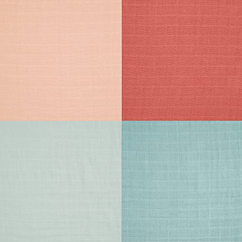 Image of aden + anais Boutique Organic Swaddle Blanket 4-Pack - 100% Organic Cotton Muslin, Large, Soft, Breathable Receiving Blankets for Infants - Lightweight Multi-Use Baby Swaddles, Mother Earth