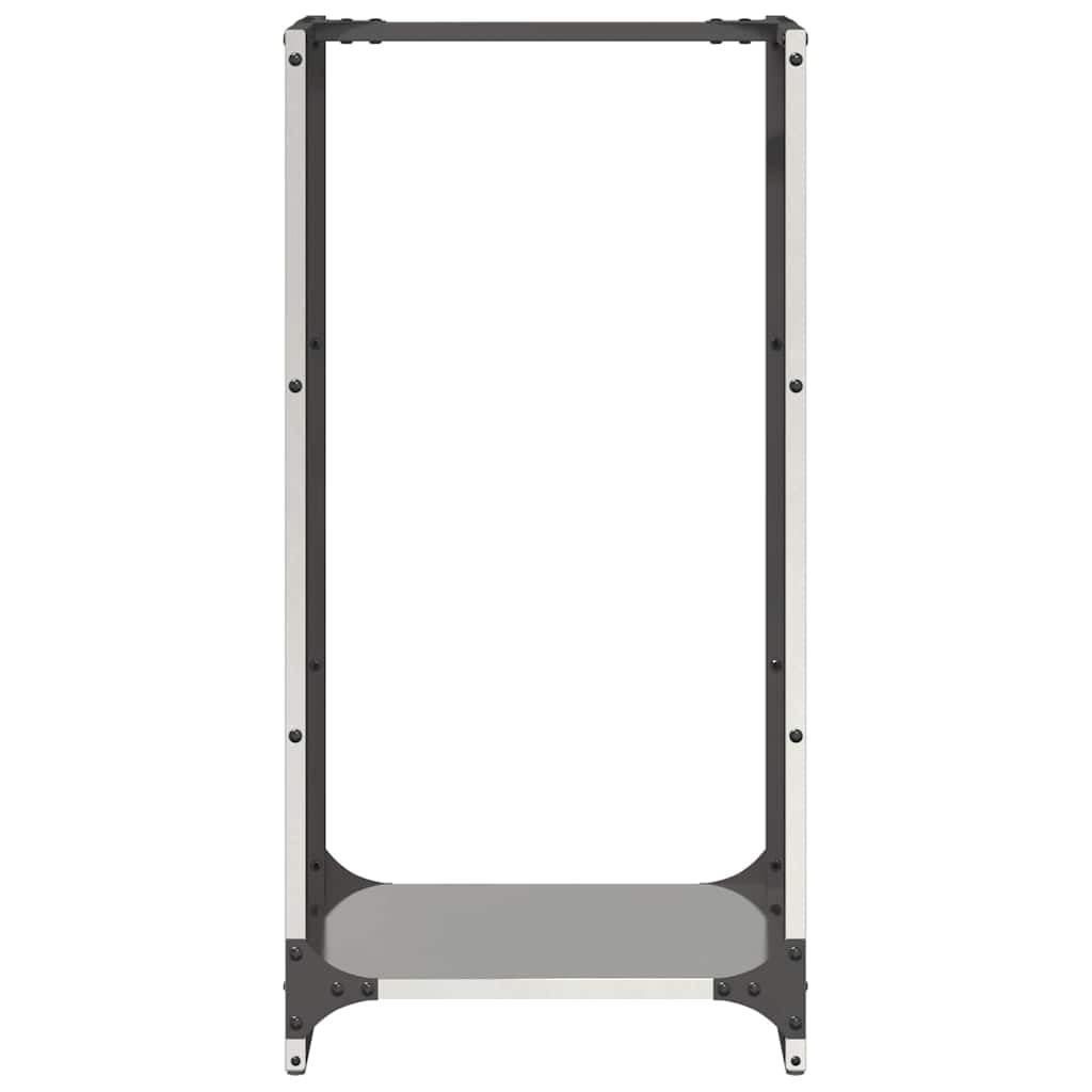 Brennholzregal aus Edelstahl 40x30x80 cm, Kaminholzregal für Kaminholz, Holzlege zur Holzlagerung, Korrosionsbeständiger Kaminholzhalter