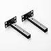 XJZKA Kwadratowy wspornik półkowy, stal węglowa, technologia bezszwowa spawania, opcje czarno-białe, farba przyjazna dla środowiska, wiele opcji rozmiarów, zestaw 2 szt