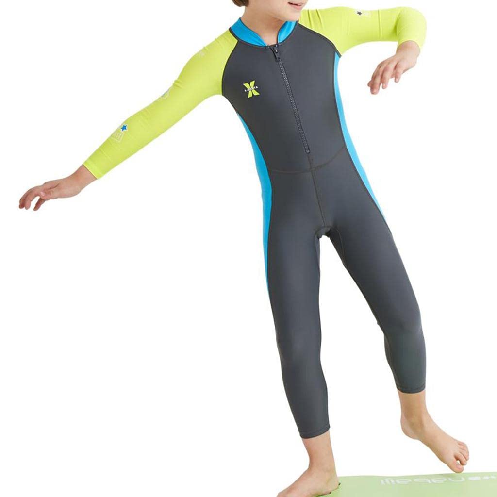 Costume Nuoto Bambini Ragazzi Bambine Unisex Progettato con Maniche Lunghe Tessuto Elastico E Traspirante Protezione dal Sole Adatto per Piscina Spiag