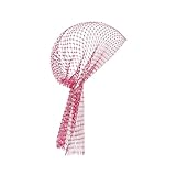 Surblue Rhinestone Mesh Headband Sparkly Wide Head Wrap Crystal Head Scarf Nightclub Turban Headpiece Stretchy for Women Girls Rave Hair Accessories, Rose