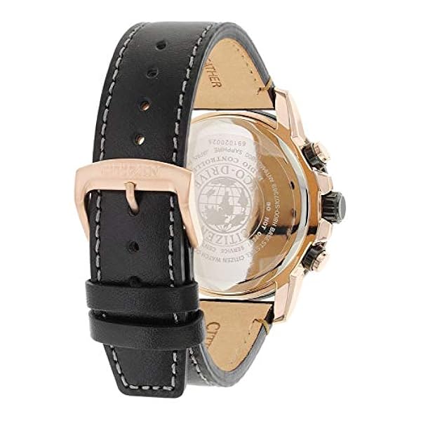 Citizen Mäns kronograf kvarts klocka med läder armband AT8126-02E