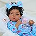 SCOM Lifelike Reborn Black Girl - 20 Inch African American Newborn Baby Girl, Real Life Baby Dolls with Weighted Soft Cloth Body for Kids Age 3 +