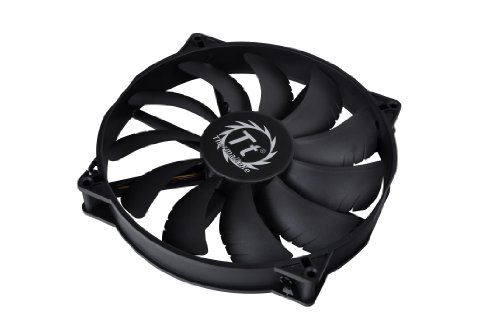 Thermaltake 200mm Pure 20 Series Black 200x30mm Thick Quiet High Airflow Case Fan with Anti-Vibration Mounting System Cooling CL-F015-PL20BL-A by Thermaltake - Image 2