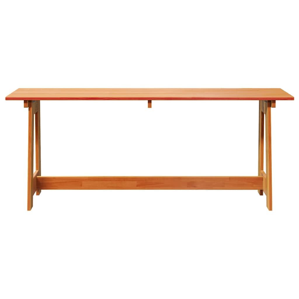 vidaXL Banco de Exterior Marrón 119 x 37 x 47 cm Madera de Pino Macizo | Madera maciza de acacia de calidad, Acabado pulido que brilla, Caben 3 personas sin problema, perfecto para relajarse