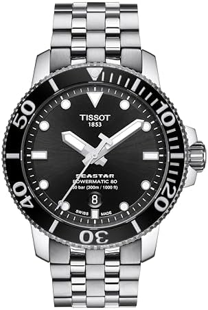 Tissot mens Seastar 660/1000 Stainless Steel Casual Watch Grey T1...