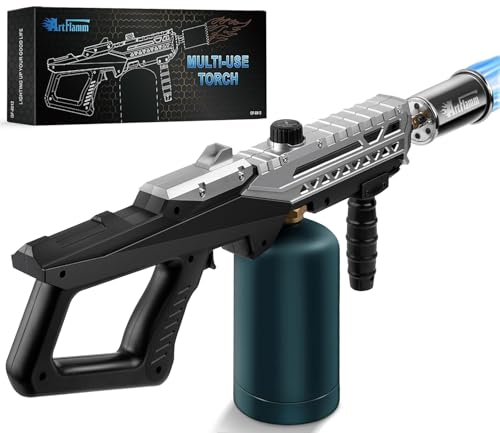 Image of ARTFLAMM Powerful Grill Torch Gun | Propane Torch Gun, Adjustable Flamethrower | Blowtorch for BBQ, Camping, Charcoal Lighter & Fire Starter
