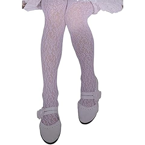 Baby Girls lacy Tights in White (Size 11-14 Years) Cover