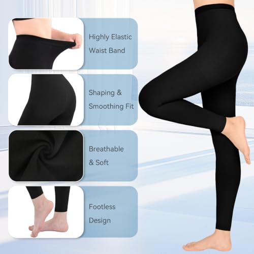 Image of 15-20mmHG Graduated Compression Pantyhose for Women Men,Medical Compression Tights, Support Hose, Compression Leggings for Varicose Veins, Edema
