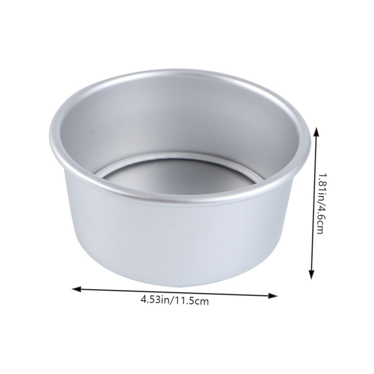 Uonlytech Molde para Pastel Redondo Anodizado 4 Pulgadas con Base Desmontable, Bandeja para Hornear Práctica de Aluminio, Cocción Uniforme para Repostería Doméstica, Pack de 8 Unidades