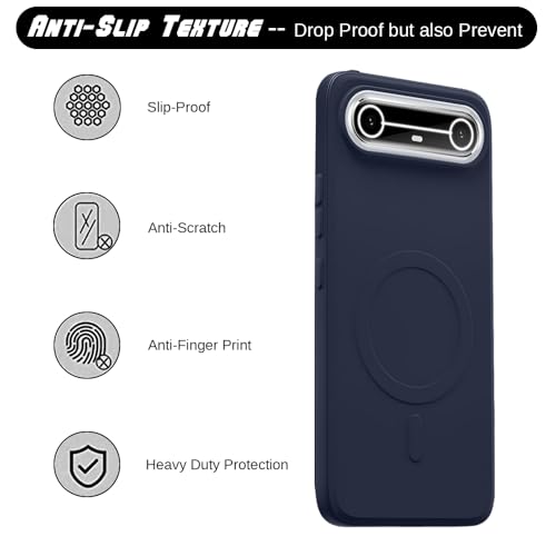 Image of Back Cover for Tecno Pova Slim 5G | MagFit Ring Design (Non-Magnetic) | Shockproof Protection | Anti-Slip Grip | Raised Camera Edges | Slim Protective Case for Tecno Pova Slim 5G (Steel Blue)
